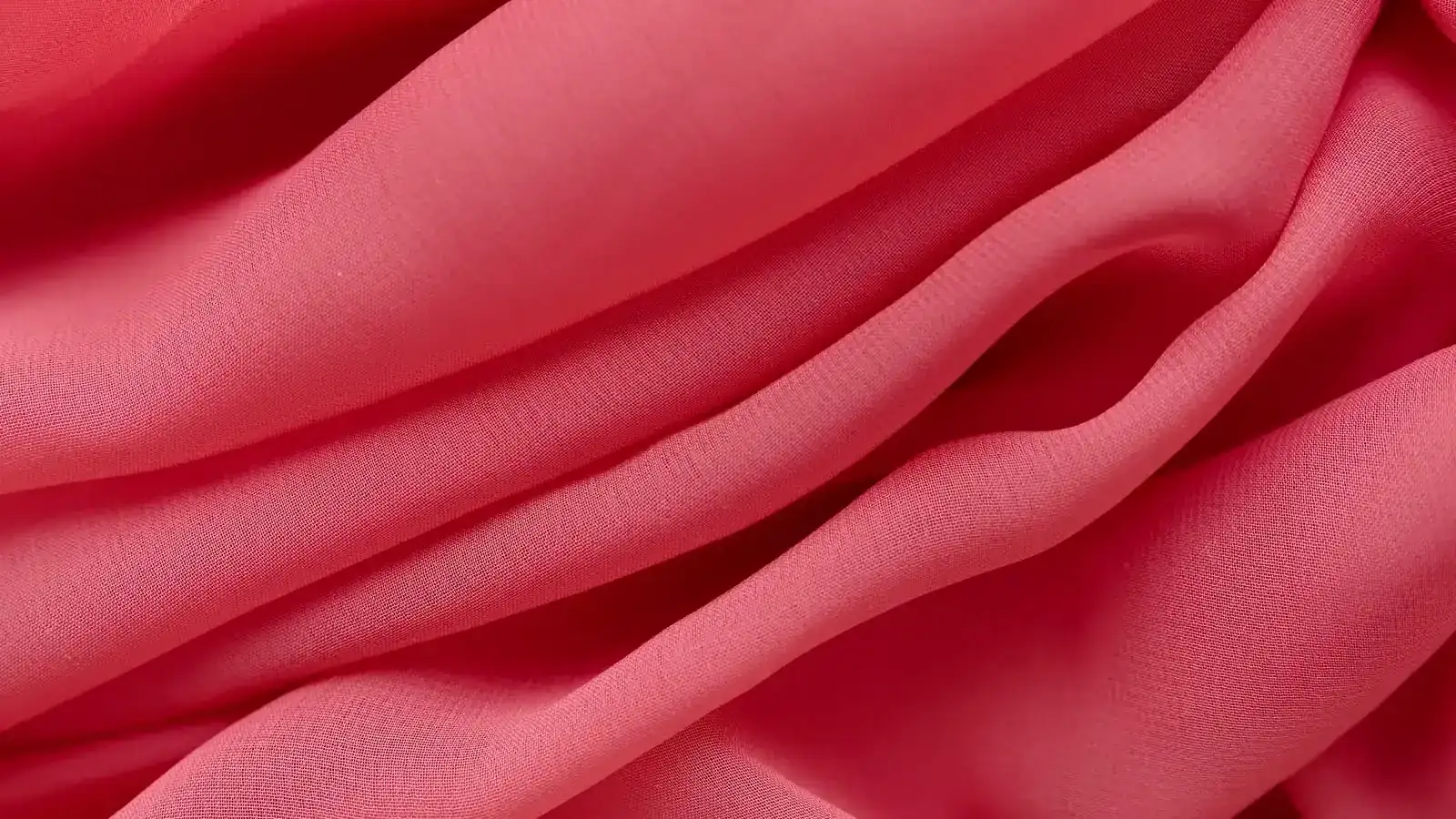 Coral chiffon moving in the light